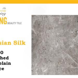 سرامیک بیوتی اسپرینگ پولیش شده 80x80 مدل Persian Silk Gray Polished