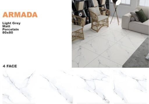 سرامیک 80*80 محصول armada light grey matt porcelain 80 80 شرکت دکوراسیون داخلی آویژه طرح